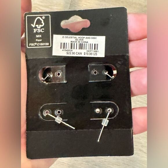 NEW Torrid Fashion Silver Tone Earrings 2 Pairs - Picture 4 of 5